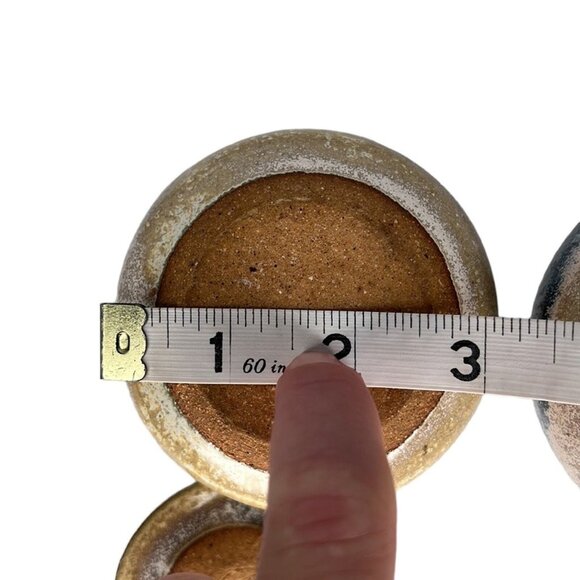 Clay pottery earthenware glazed lidded pot and small pitcher - Picture 8 of 11